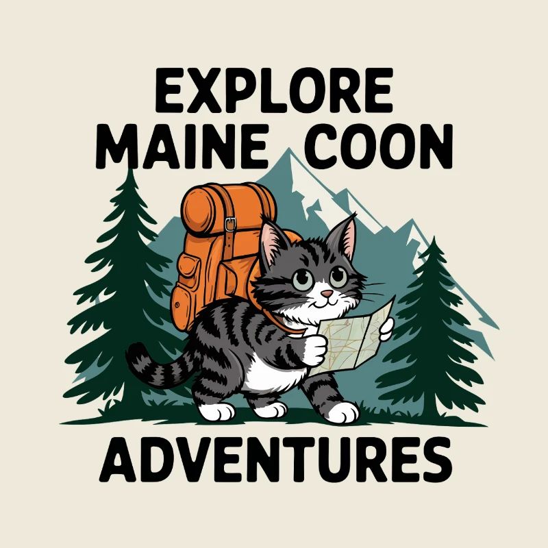Explorer Maine Coon Adventure Imprimer