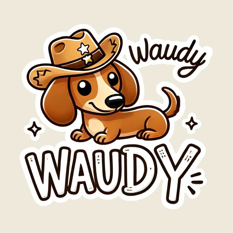 Dachshund as Cowboy Haudy Partner