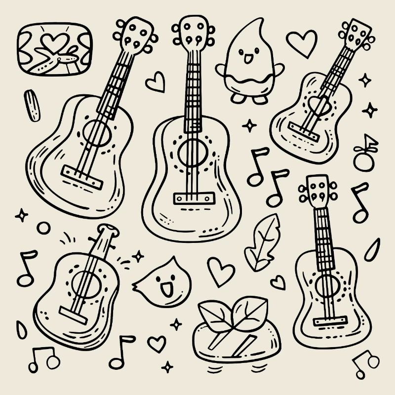 Ukulele Comic Style