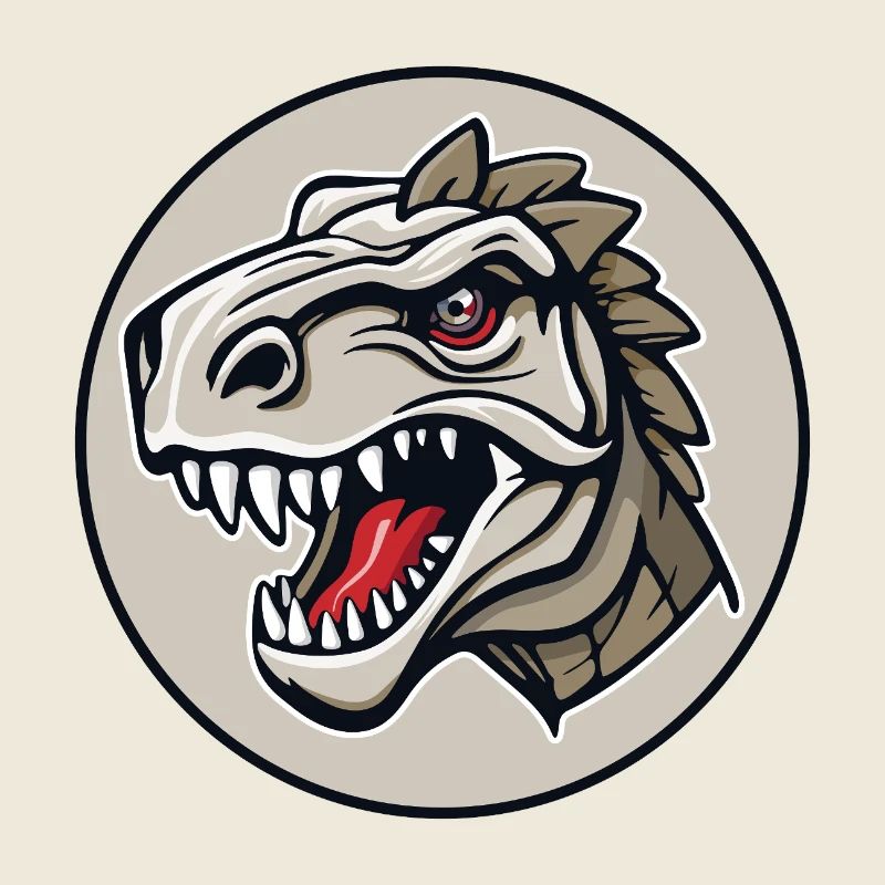 Illustration d’un dinosaure à l’air dangereux