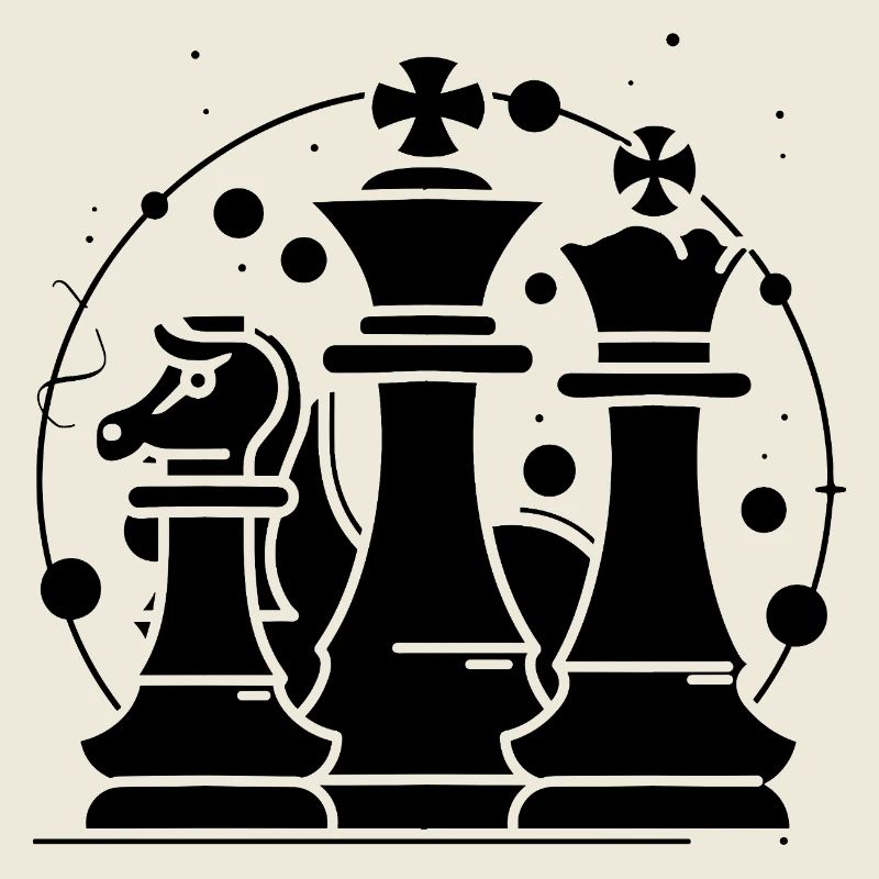 Chess Pieces Comic Look