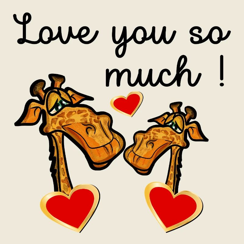 JE T’AIME TELLEMENT COUPLE GIRAFE