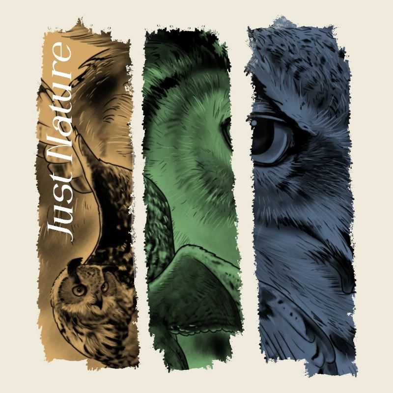 Trio d’animaux des fragments de la nature