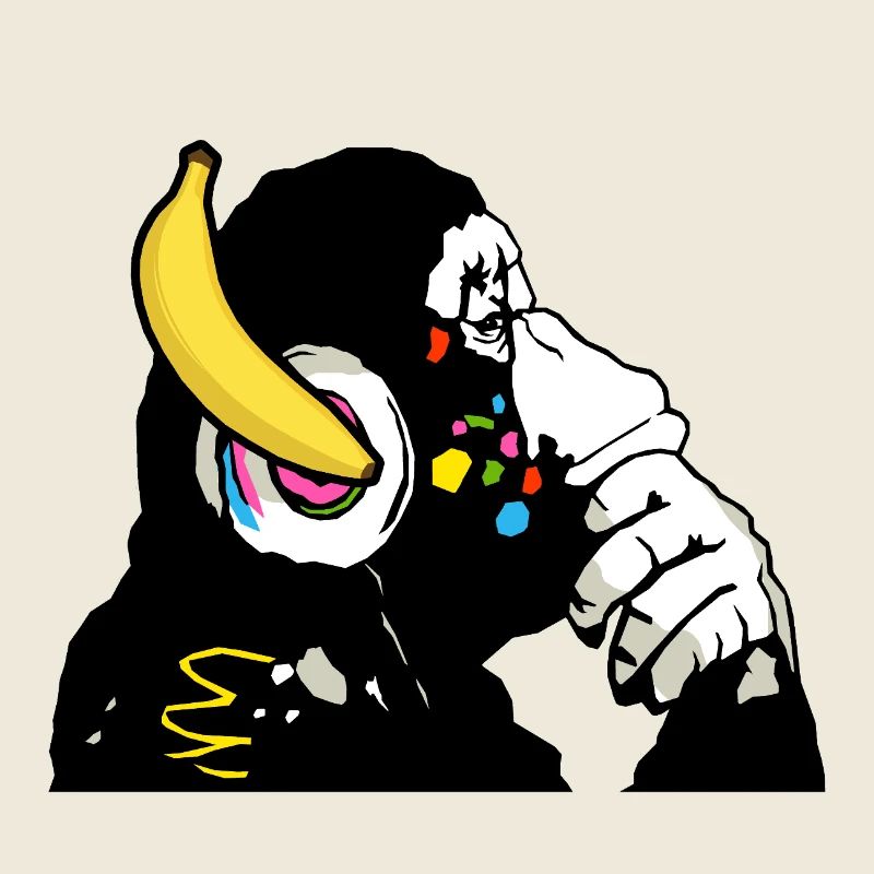 DJ chimpanzé , Casque banane