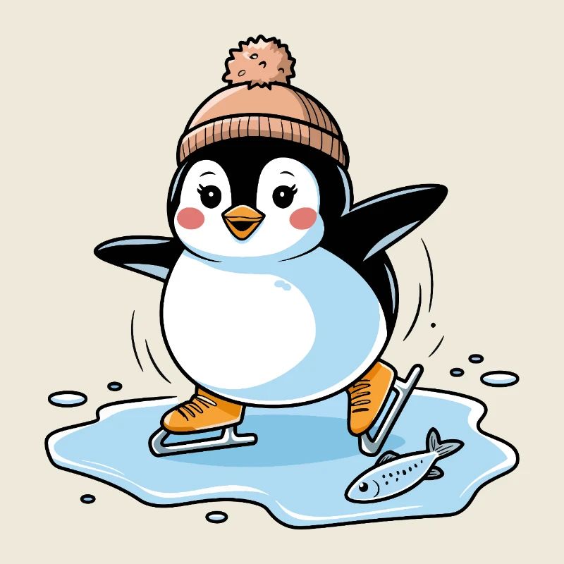 Schlittschuh-Pinguin