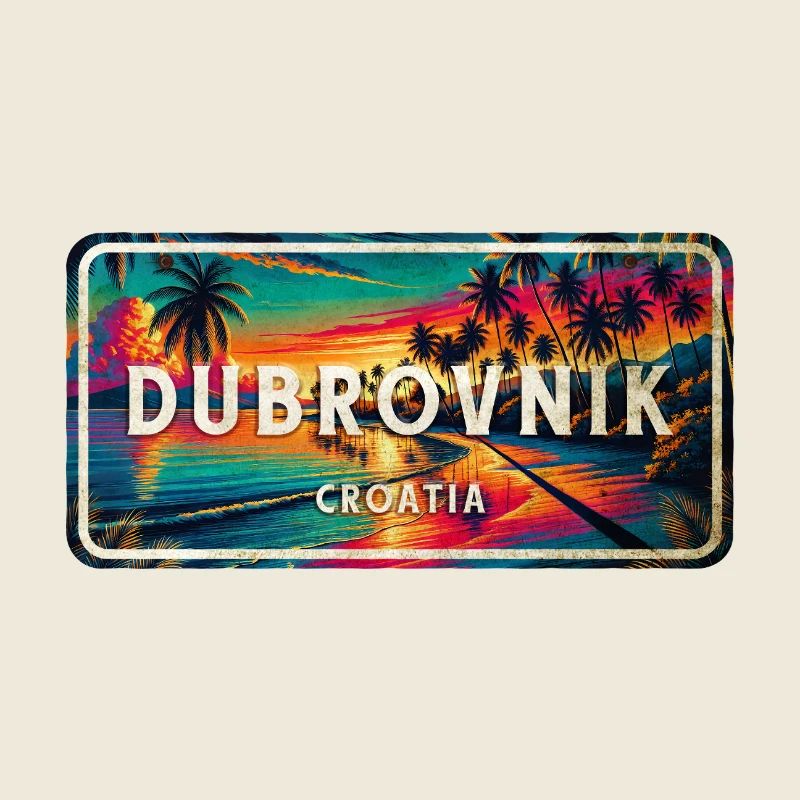 Dubrovnik Croatia Sunset Design