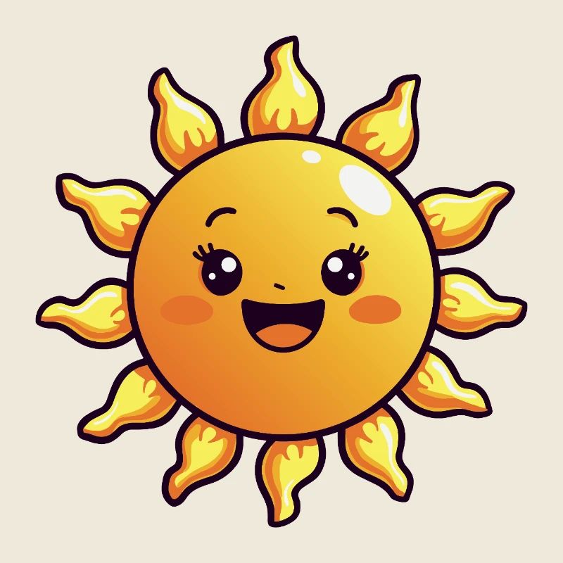 Laughing sun – good mood guarantee