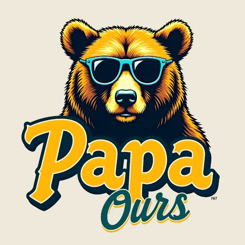 Papa Ours Lunettes Retro
