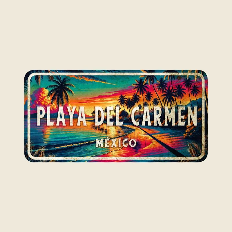 Playa del Carmen, Mexique, coucher de soleil Design