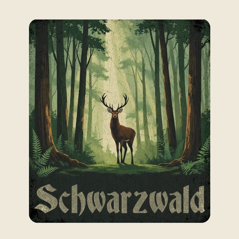 Schwarzwald mit Hirsch