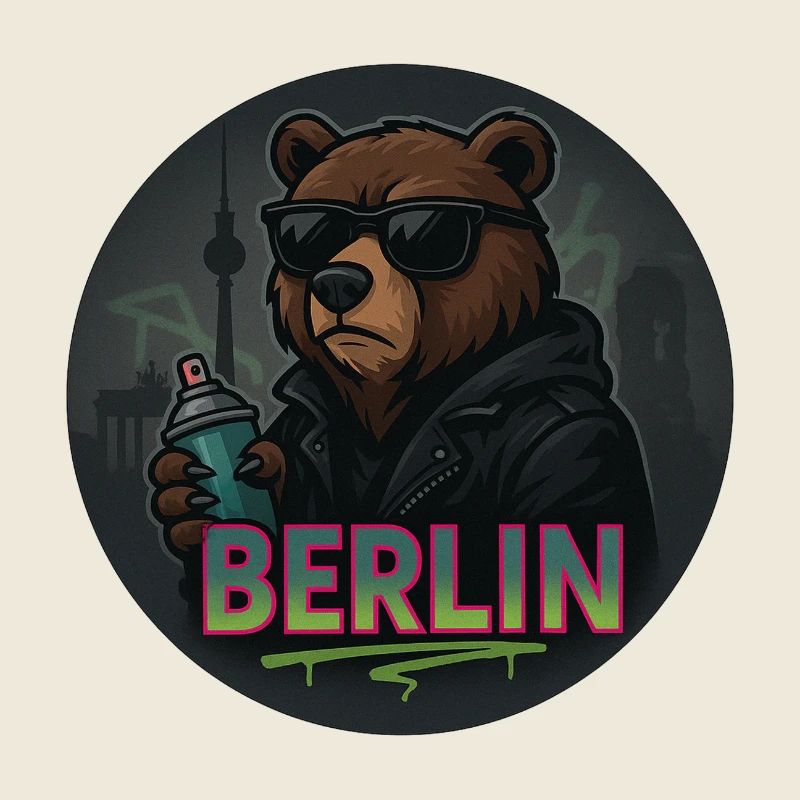 Berlin Bär – Design urbain streetstyle avec graffiti