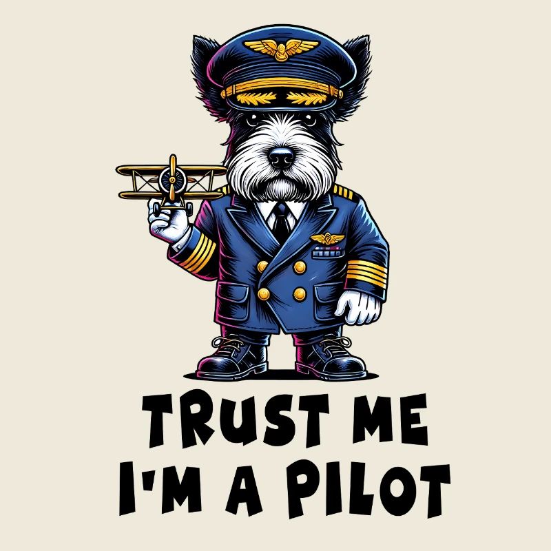 Scottish Terrier vertraue mir ich bin Pilot