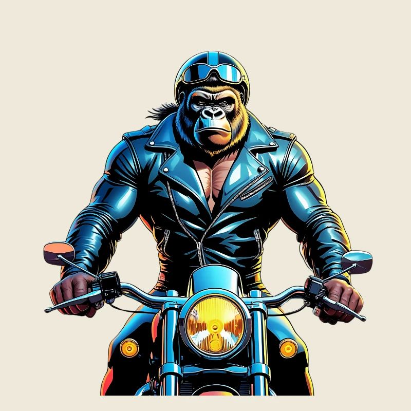 Illustration de cavalier de gorille urbain