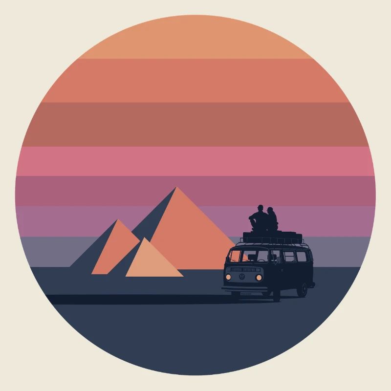 Volkswagen VW T2a Camper Avec Pyramides