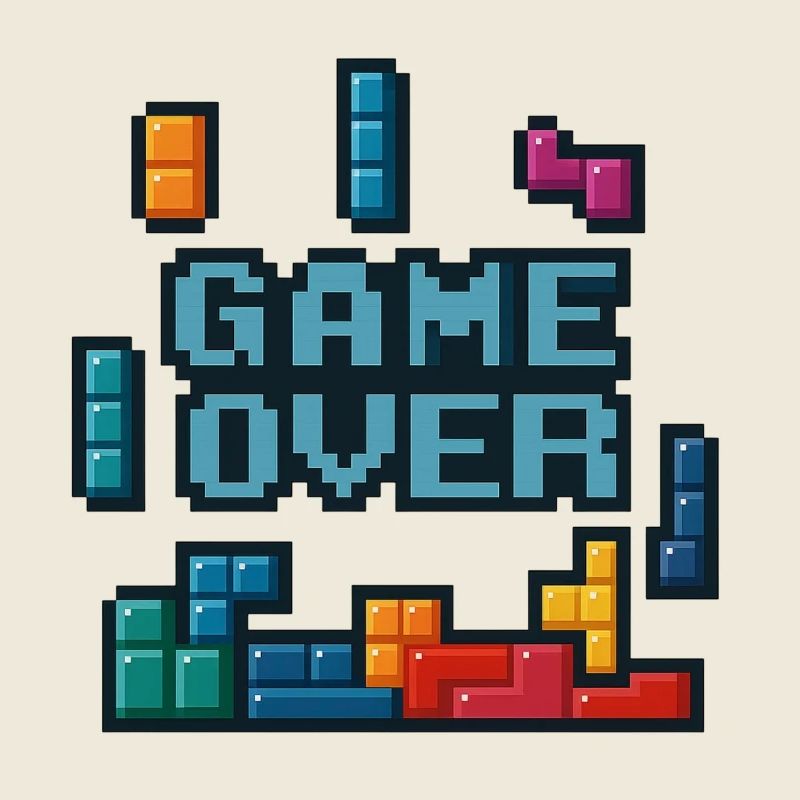 Pixel art Game Over Design