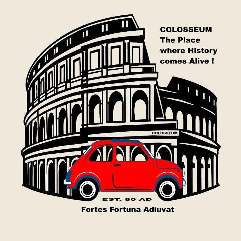 Colisée Italie Rome Chemise T Shirt Design Basic