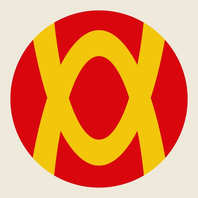 Jeu abstrait de couleurs avec contraste rouge-jaune