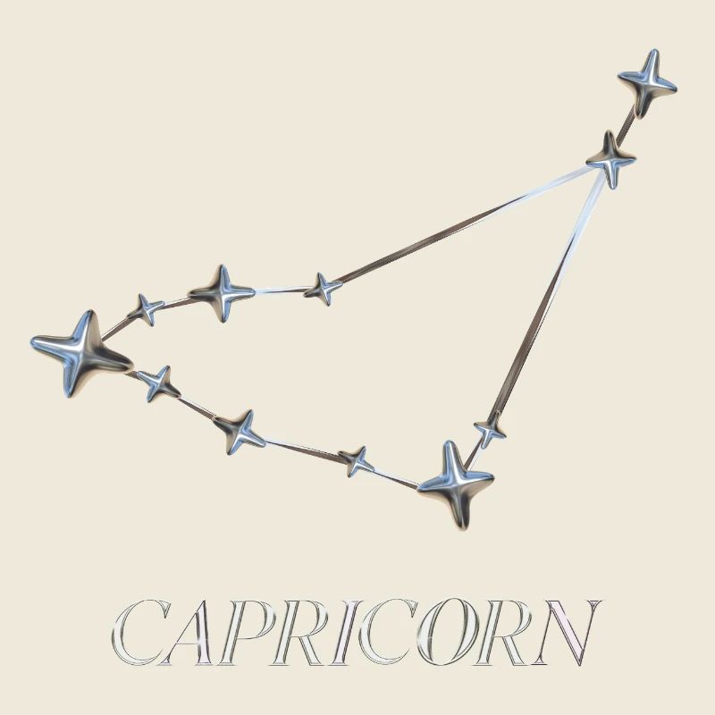 Capricorn Sternbild – Silberne Minimal-Konstellati