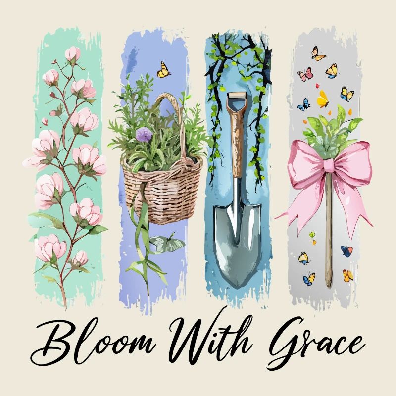 Blühe mit Anmut Gartenblumen Kunst