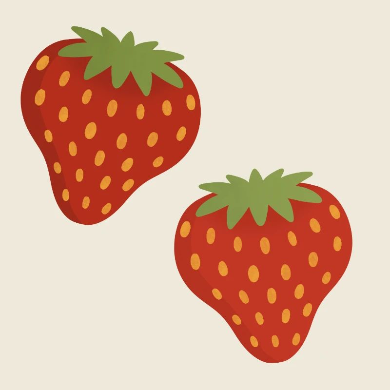 Lebendiges Erdbeermuster für Freizeitkleidung