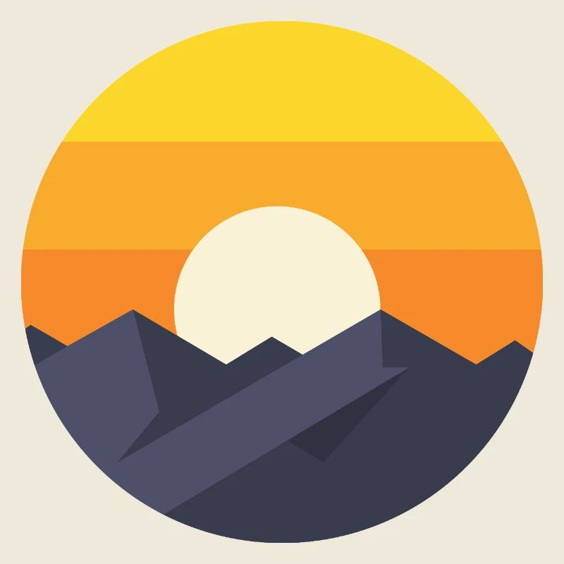 Sunset Mountain Abstract