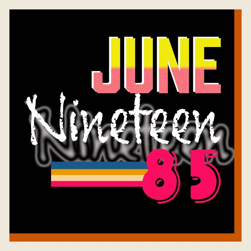 June Nineteen 85 Retro Neon Design