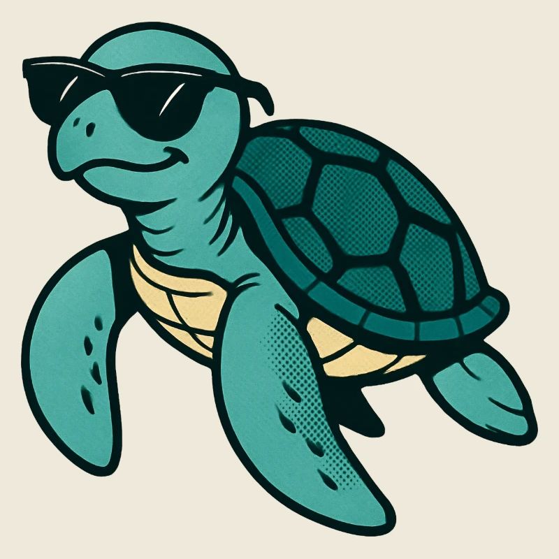 Coole Schildkröte mit Sonnenbrille