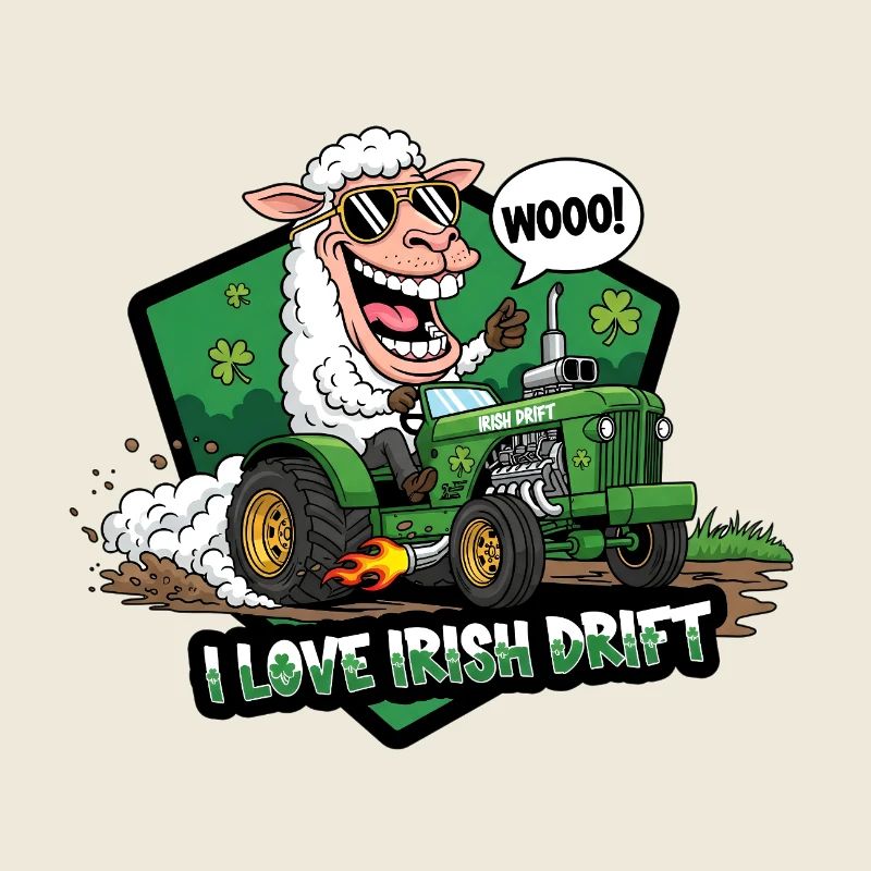 Conception de voiture de mouton Irish Drift