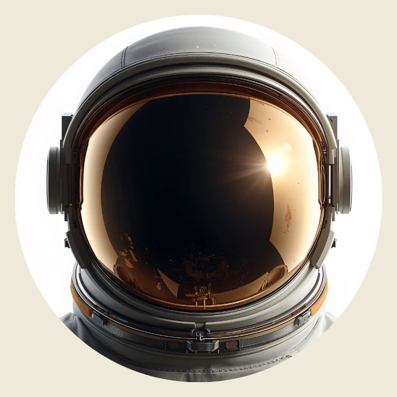 Astronaut helmet in sunlight