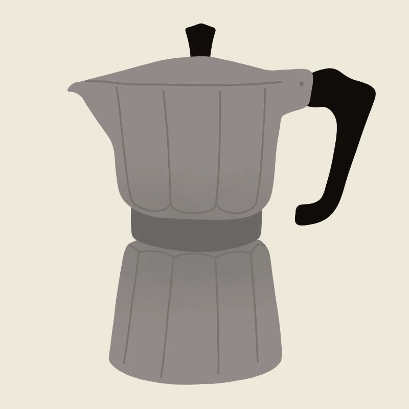 Illustration de cafetière vintage