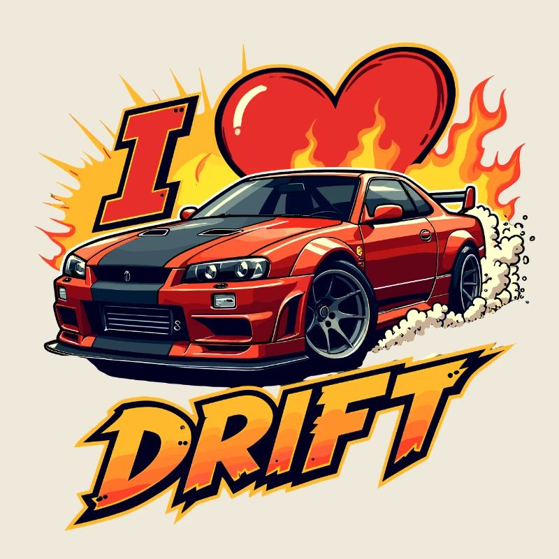 Speedster Drift Auto Illustration