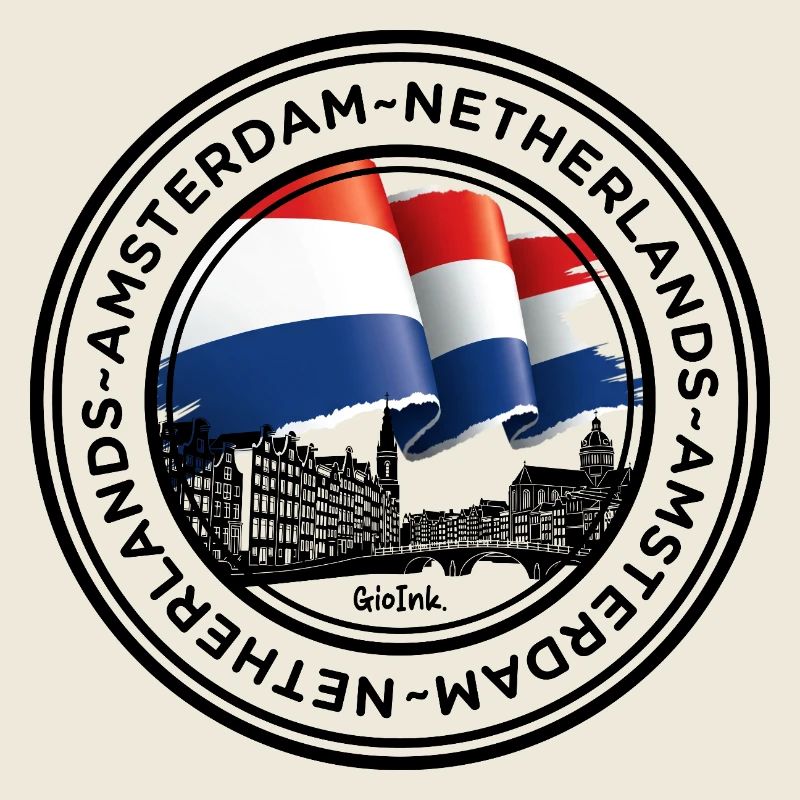 Conception artistique abstraite du drapeau néerlandais