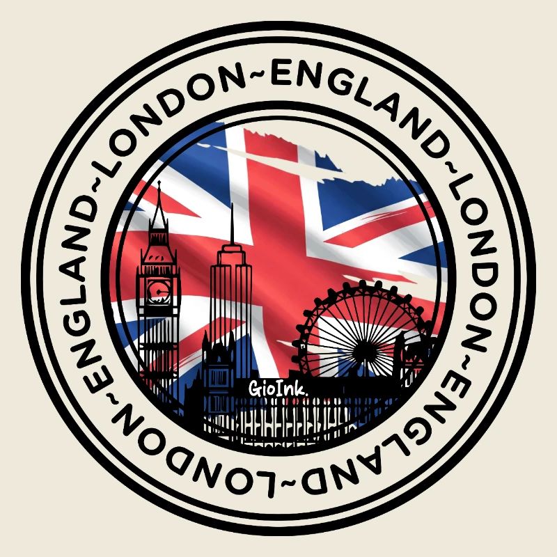 Collage de monuments londoniens avec Union Jack