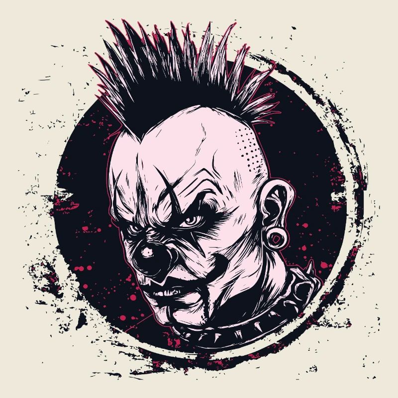 clown mohawk effrayant