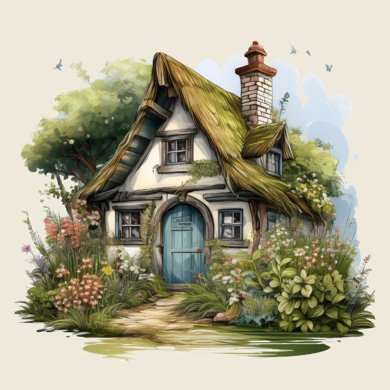 Märchenhaftes Cottage mit Wildgarten