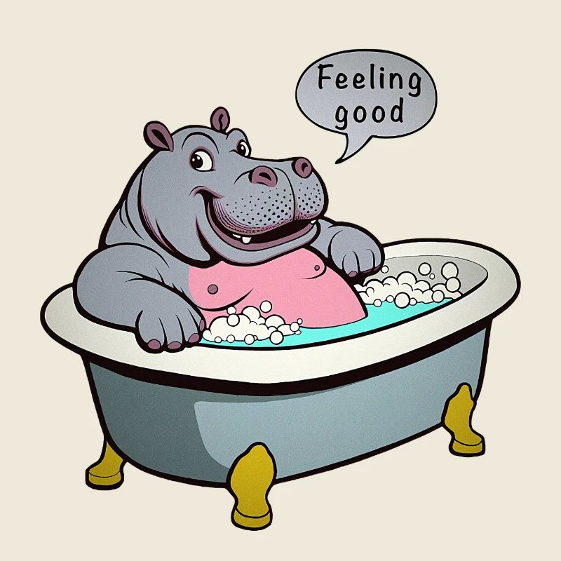 Hippo in the bath