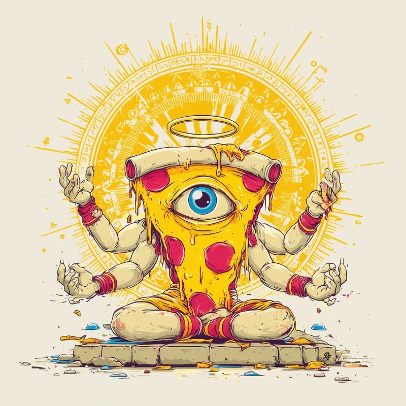 Krasser Pizza-Gott