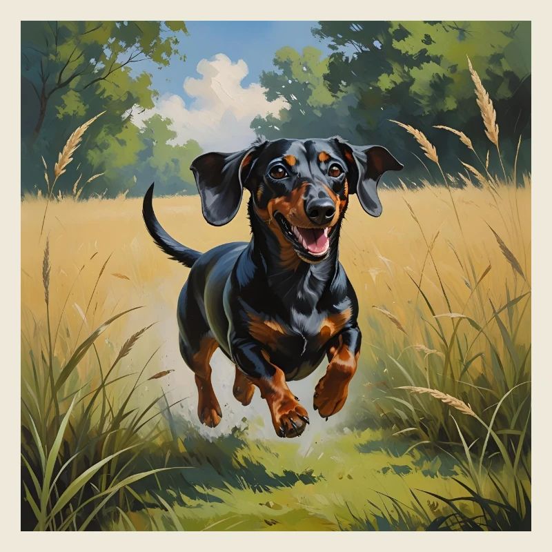 Joyful Terrier in Nature