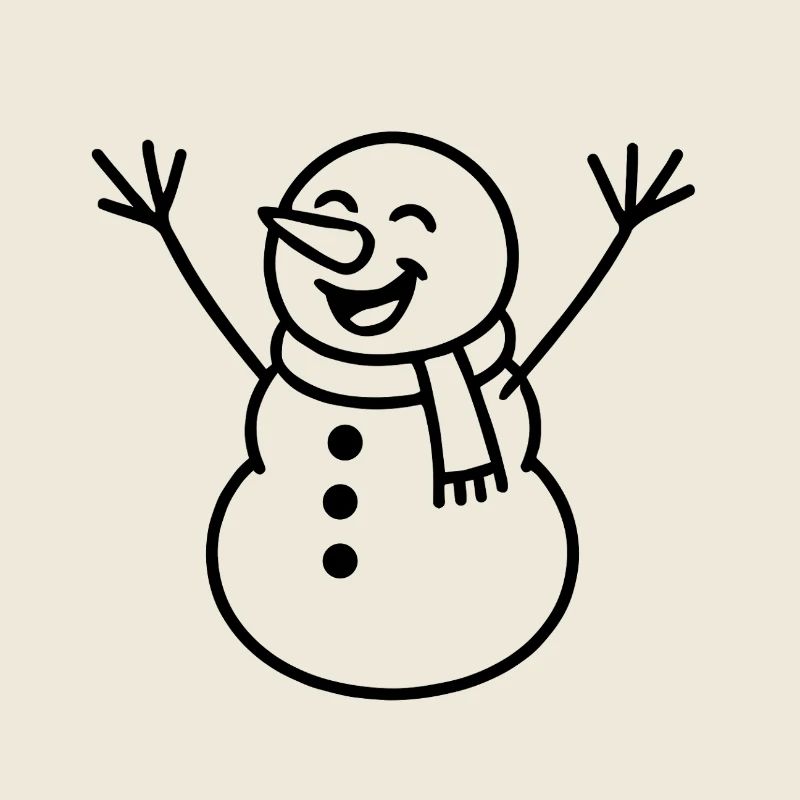 Fröhlicher Schneemann Illustration