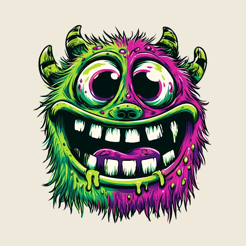 Buntes psychedelisches Monster