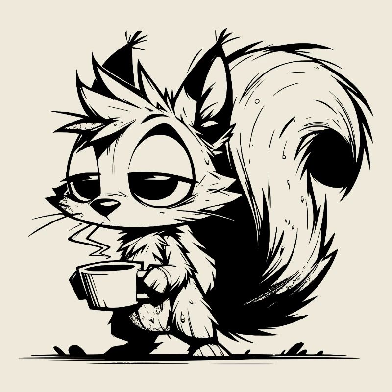 Bitte nicht stören – Eichhörnchen Kaffeezeit