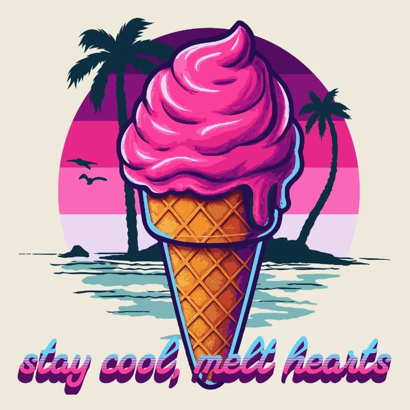 Pink Eiscreme Sunset Design