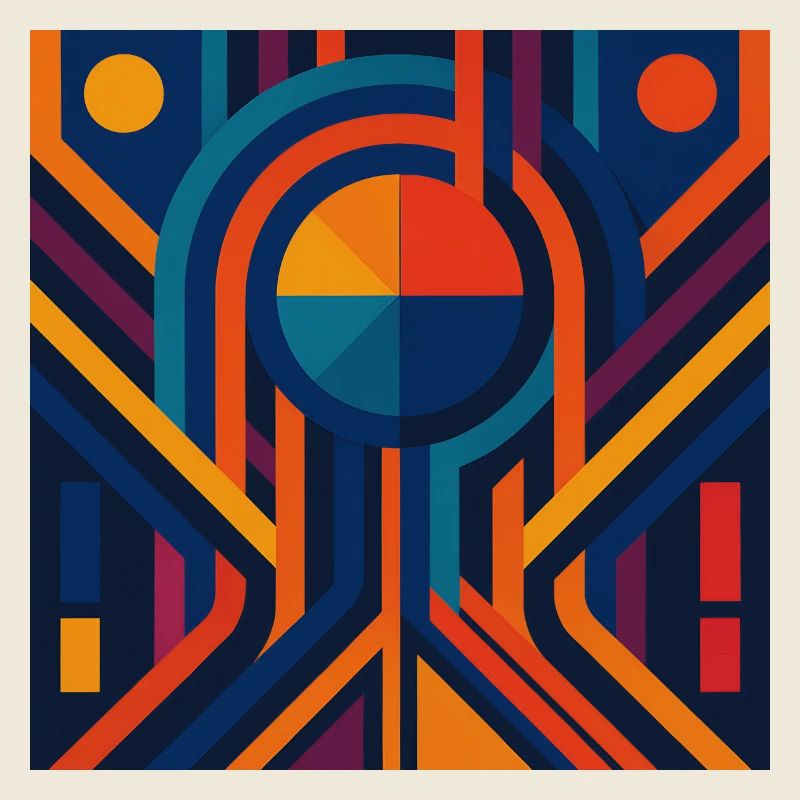 Vibrant Geometric Abstract Design