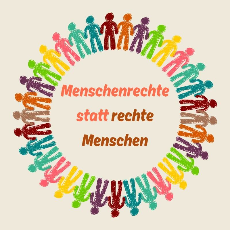 Menschenrechte statt rechte Menschen  orange