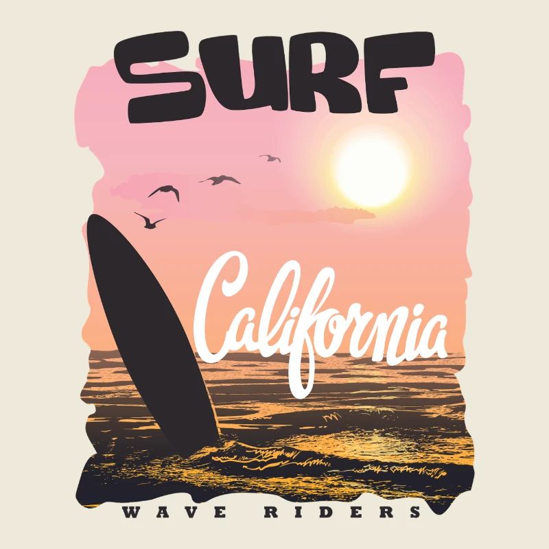 Californie Surfer Coucher de soleil
