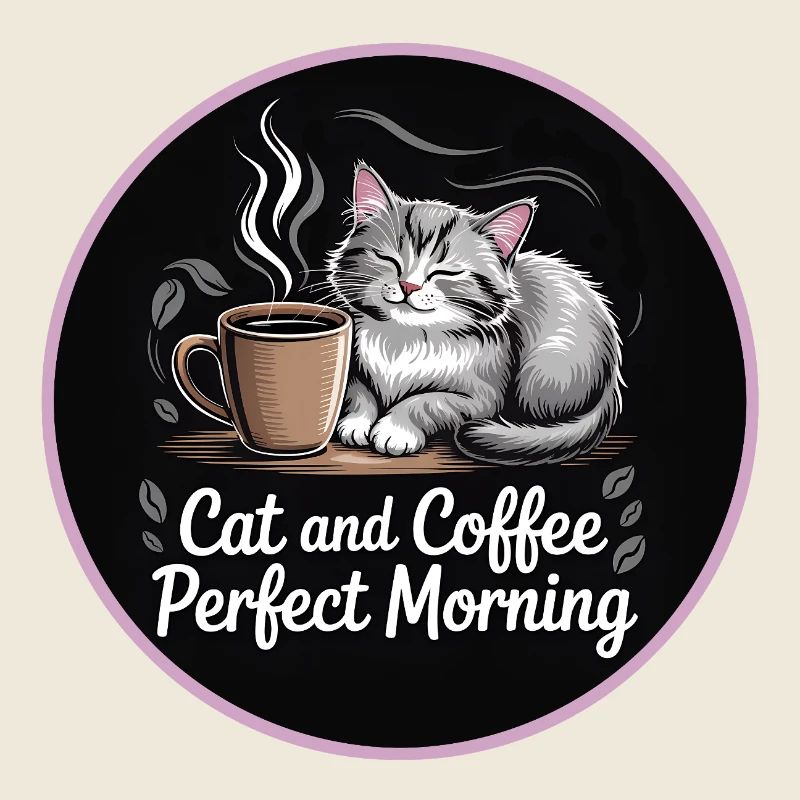Routine matinale avec chats et café