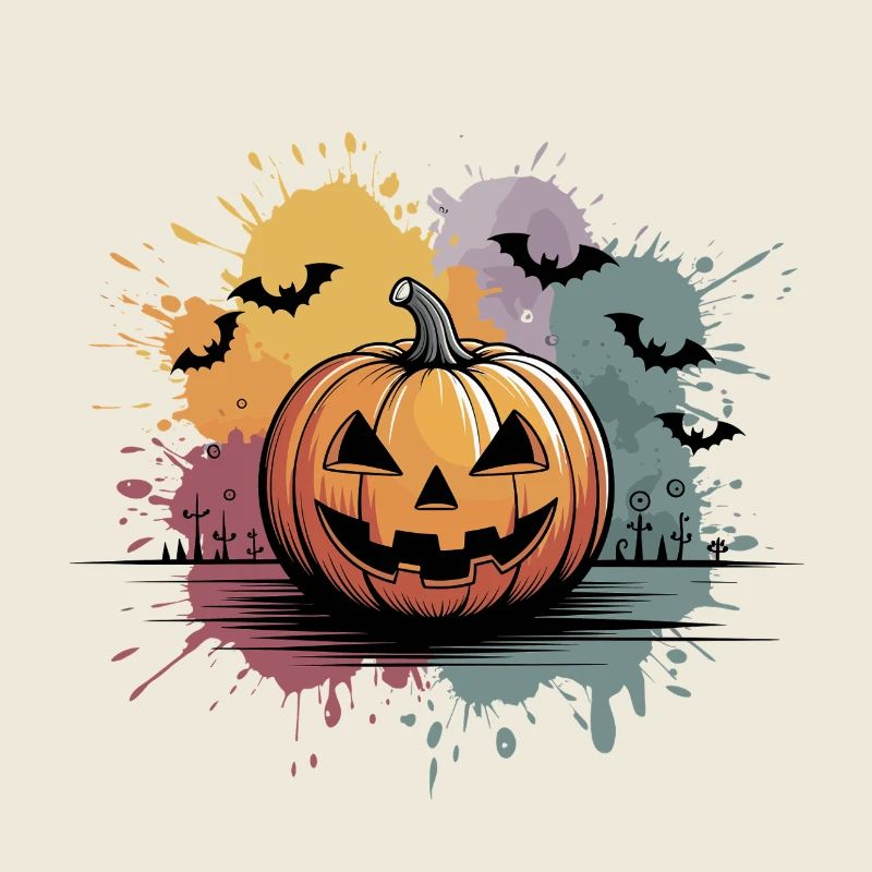 Halloween Kürbislaterne mit Gesichtsdesign