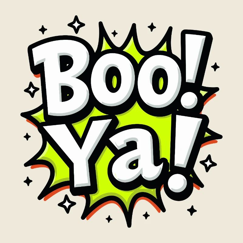BOO YA! - Lustiger Halloween Comic Spruch