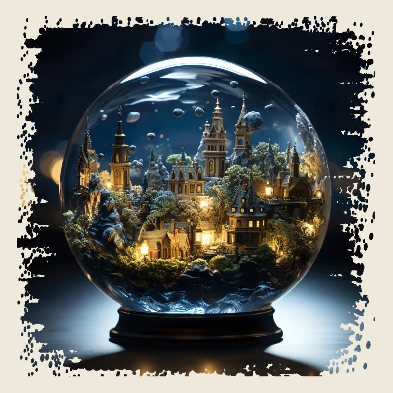 Fascinating magical world in glass ball design