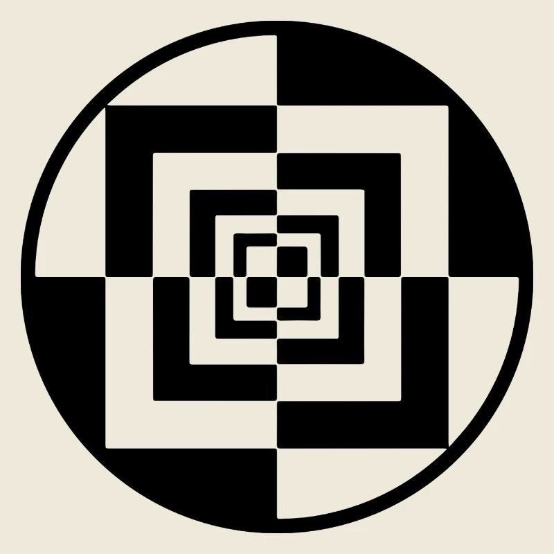 Hypnotischer Schachbrett-Tunnel